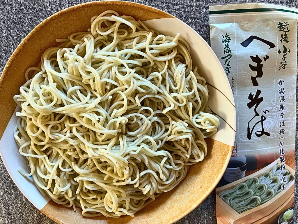 小千谷へぎそばパッケージ裏面
