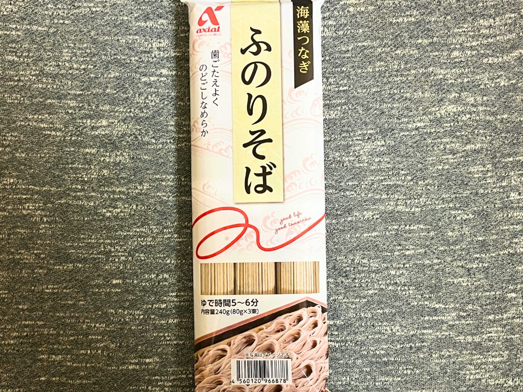 ふのりそば（アクシアル）パッケージ表