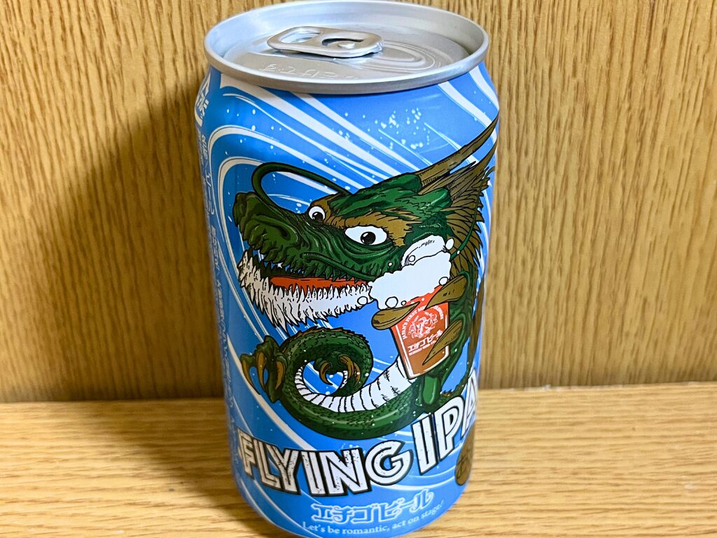 エチゴビール フライングIPA 缶パッケージ裏面