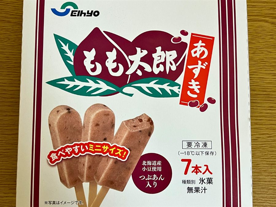 セイヒョー もも太郎 あずき つぶあん入りアイスキャンデー 7本入 パッケージ正面